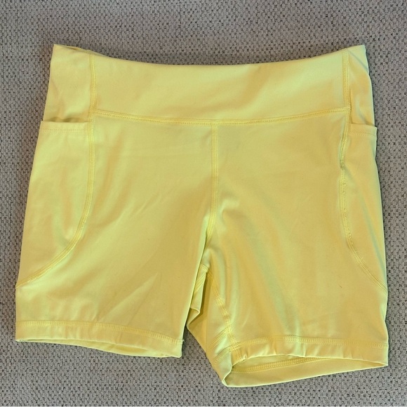 FILA Yellow Women's Workout Shorts - Picture 1 of 3